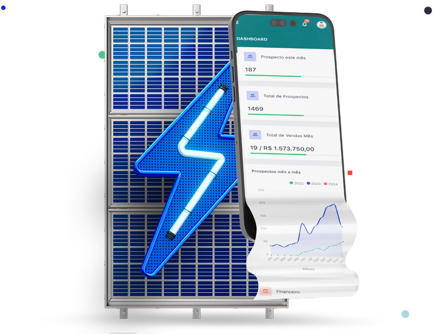 Tela real da WORK SMAR TECH usada para acompanhar a gestão da empresa solar.